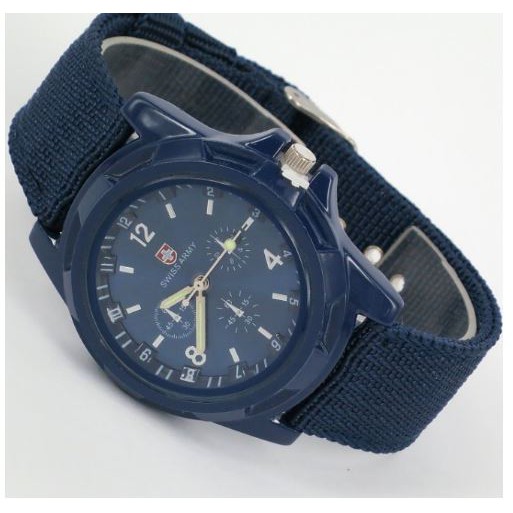 JAM TANGAN PRIA WANITA TALI CANVAS