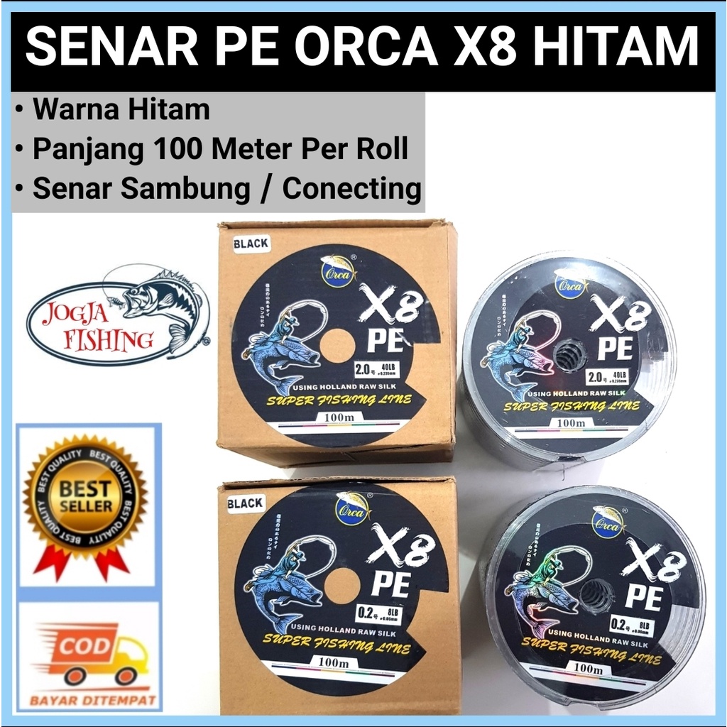 PROMO Senar PE Orca X8 hitam connecting