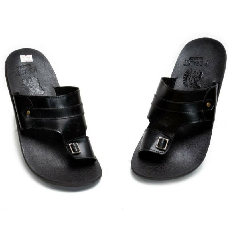 • Sendal Jempol Kasual Pria Baru Sendal Kulit Asli Model Jepit Jempol