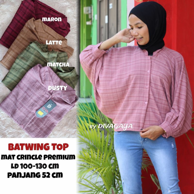 BATWING CRINCLE MODEL BARU MOTIF