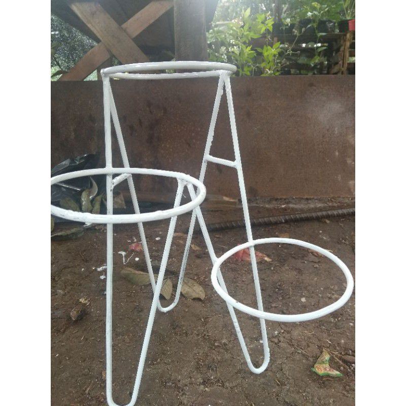 standing rak pot bunga lobang 3 tinggi 50cm,diamter 18cm,