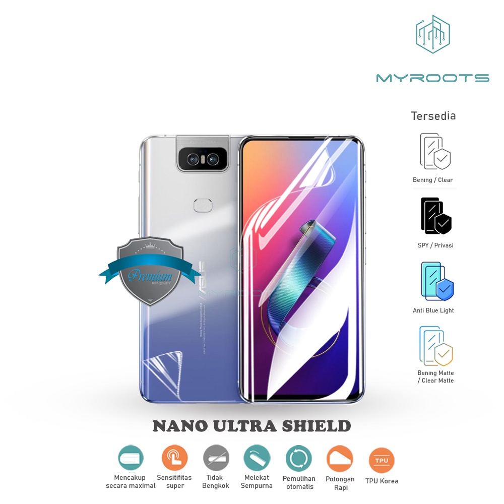 ANTI GORES JELLY HYDROGEL ZENFONE 6 2019 NEW FULL - DEPAN BELAKANG SCREEN GUARD PROTECTOR LOGON