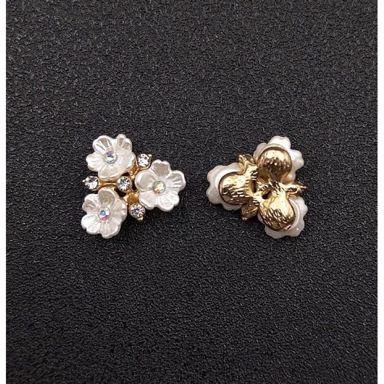 ALLOY BUNGA 3 KELOPAK Bahan Craft Bahan Tasbih Blink Blink Bahan DIY Bros