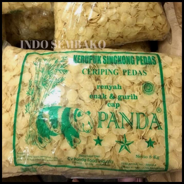 

Kerupuk Singkong Pedas Cap Panda 5Kg / Krupuk Singkong Panda Los 5Kg