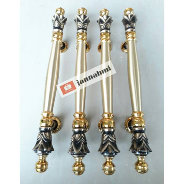 4 pcs handle pintu kuningan solid