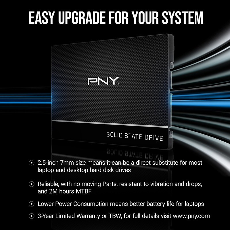 SSD PNY CS900 2,5&quot; SATA III 240 - 250 - 480 - 1TB