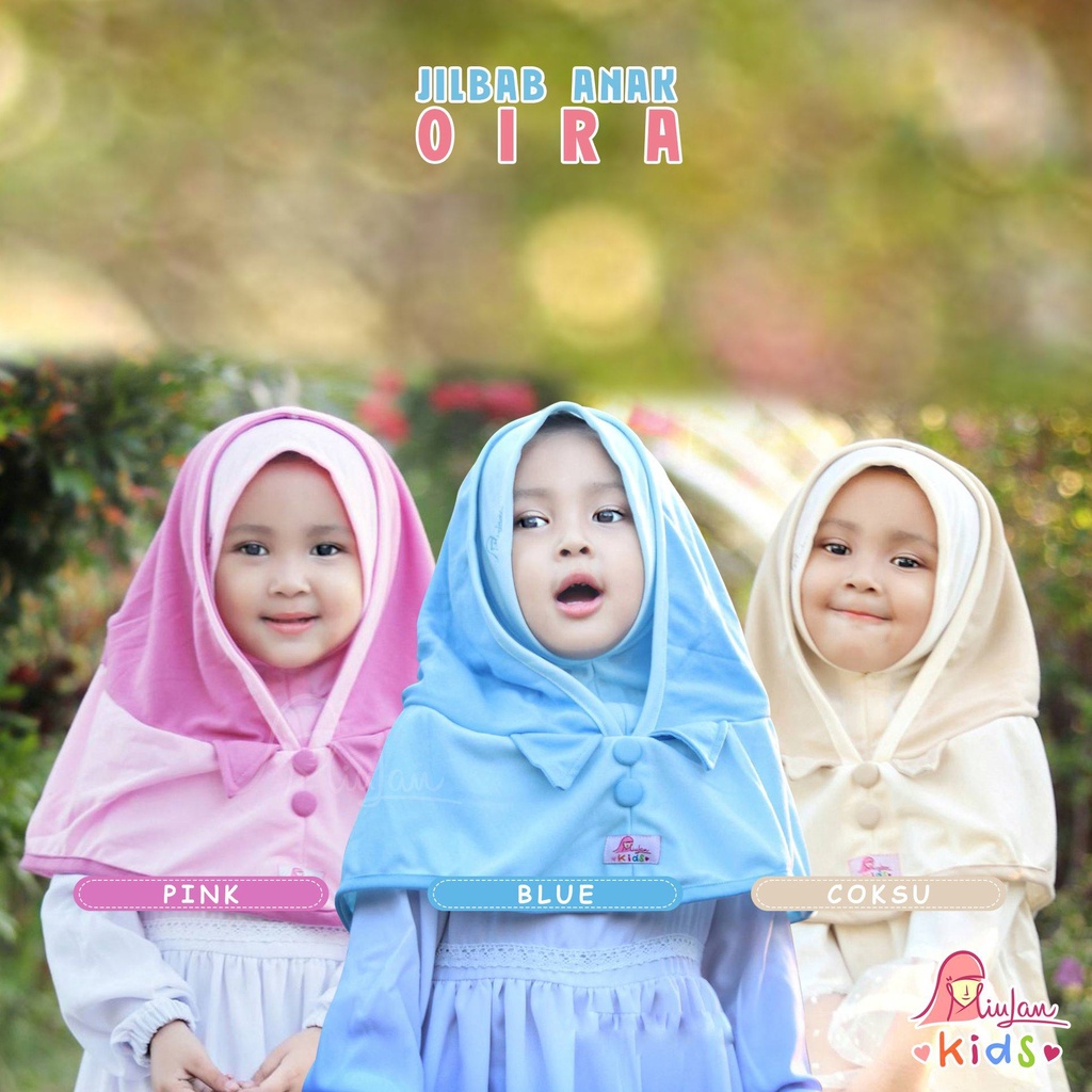 Jilbab Anak Oira Miulan | Jilbab Anak Kaos Adem | Jilbab Sekolah dan Mengaji | Jilbab Anak Usia 3 - 