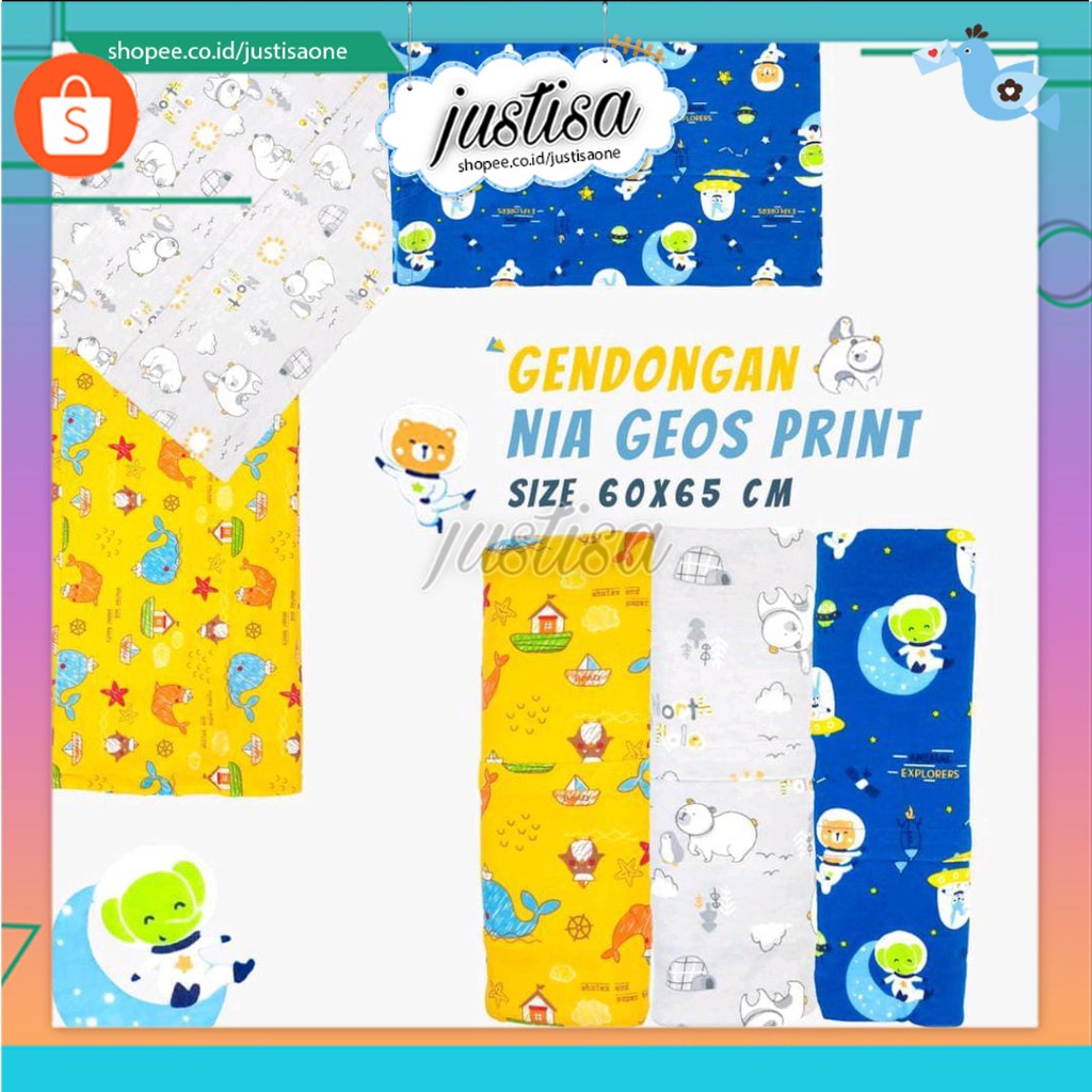 Promo !! NIA-GENDONGAN BAYI NIA full print - gendongan baby instant motif full print