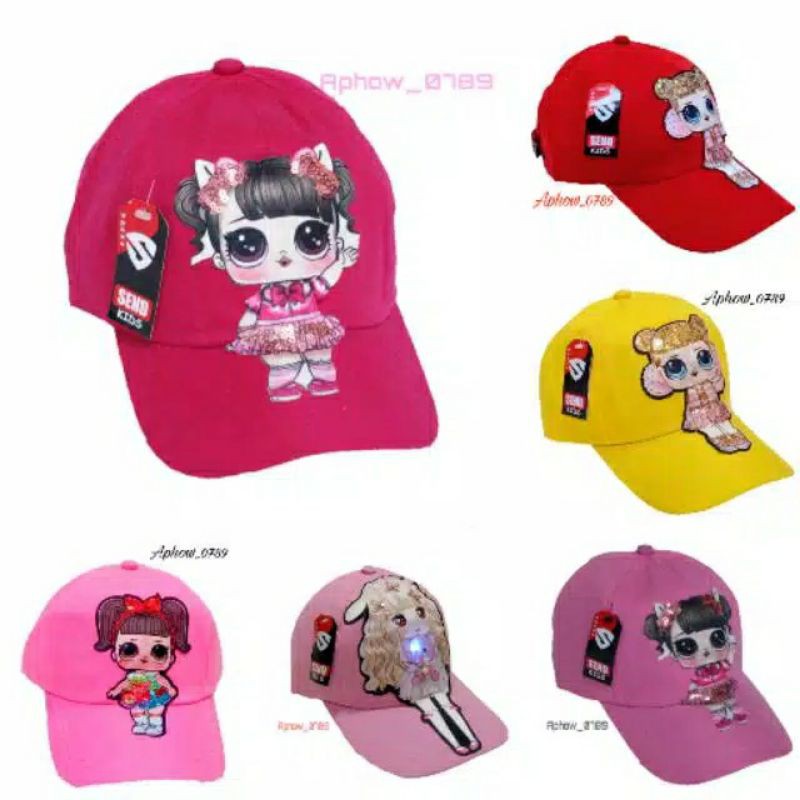 [REALPICT]Topi anak karakter/Topi baseball LoL Led (nyala) 1-10tahun