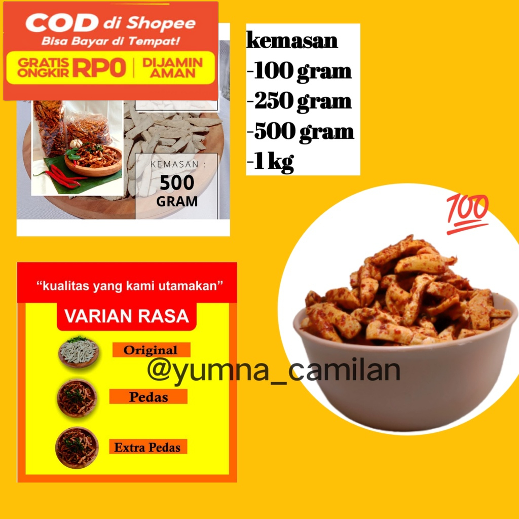 

Basreng Stik Bumbu Basah Daun Jeruk/Basreng Pedas 500 gram