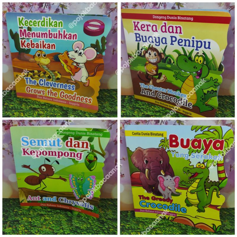 Buku Cerita Anak Seri Dunia Binatang bahan Kertas Papert Art lebih tebal dan glossy