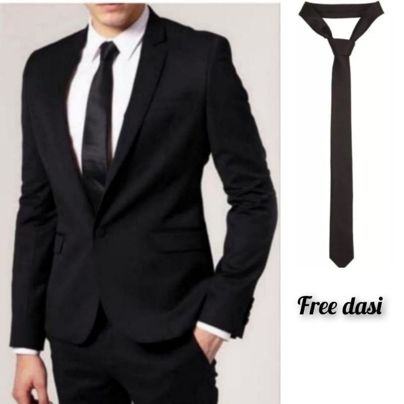 jas hitam pria xxxl/jas pria jumbo