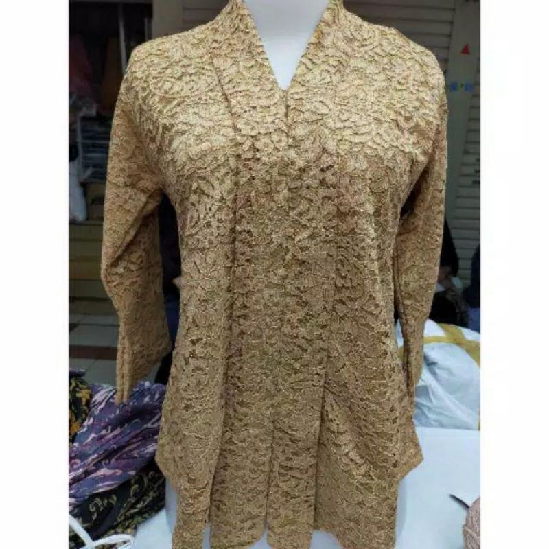 PROMO !!! ATASAN KEBAYA FLOY BRUKAT SERI WARNA DAN UKURAN / KEBAYA KUTUBARU