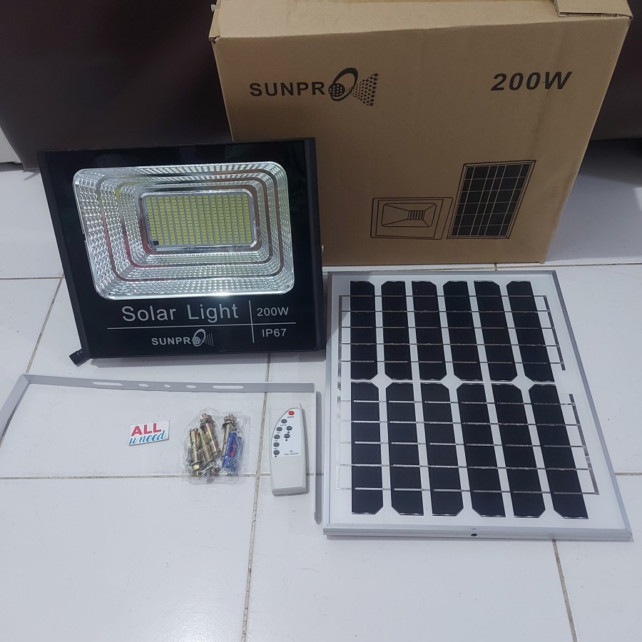 Lampu Sorot Led Tenaga Surya 200 Watt - Lampu Solar Panel 200w Sunpro