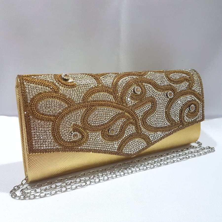 Tas Dompet Pesta Kondangan Clutch Impor Kristal Mewah
