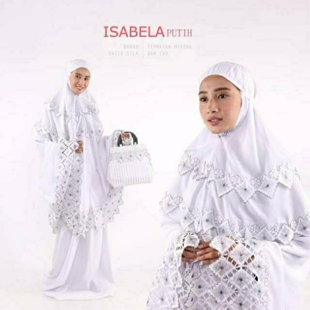 Mukena Jumbo Dewasa Satin Silk Isabela | Mukena Satin Adem | GROSIR MUKENA MURAH