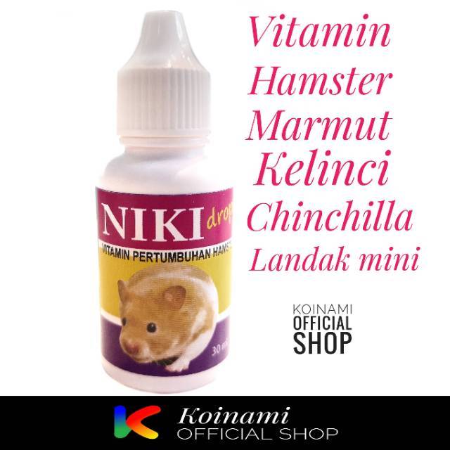 Niki Drop 30ml Vitamin Hewan Marmut Kelinci Hamster Rabbit