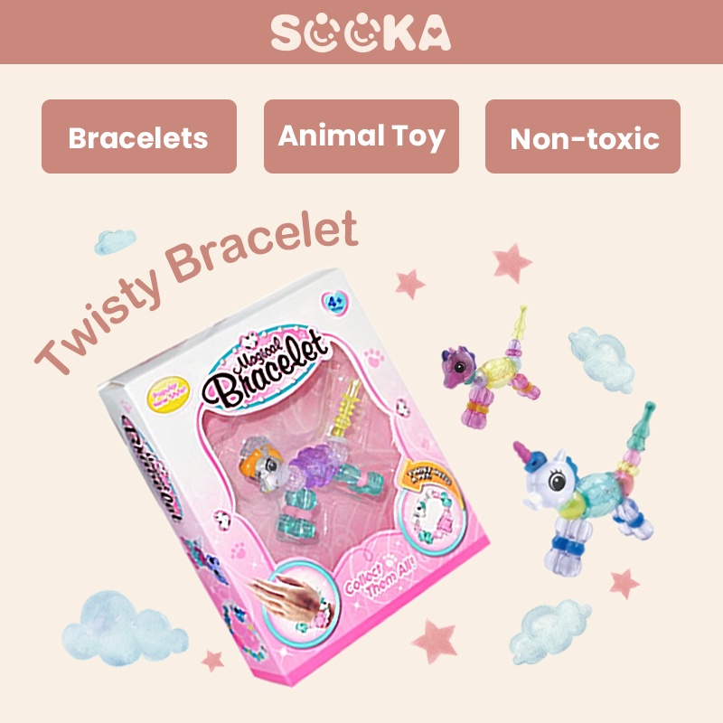 SOOKA Magical Twisty Petz Bracelet / Gelang Anak Transformasi / Magical Bracelet/  Gelang Ajaib Magic Berubah Bentuk SK-1019