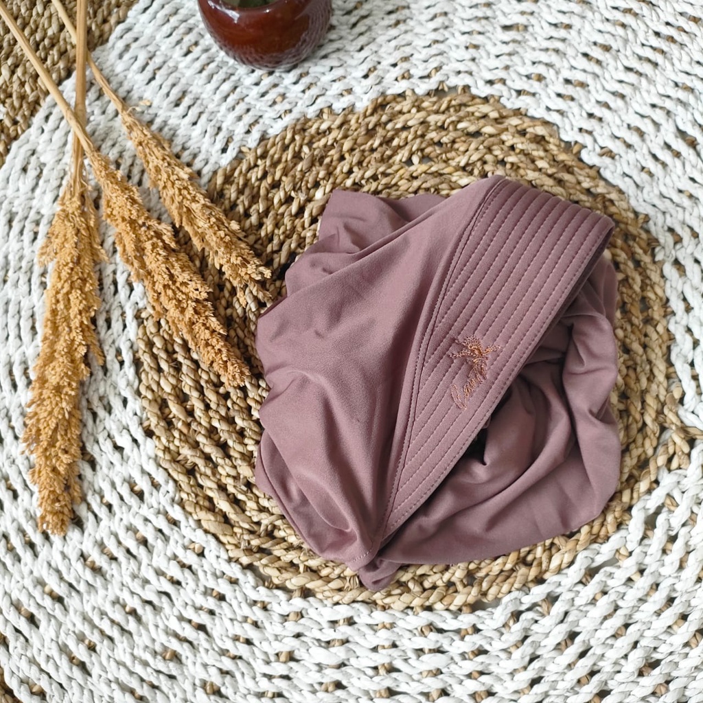 Jilbab Sport Murah Hijab Olahraga Bergo Jersey Instant Premium || Hijab volly-BURGUNDY