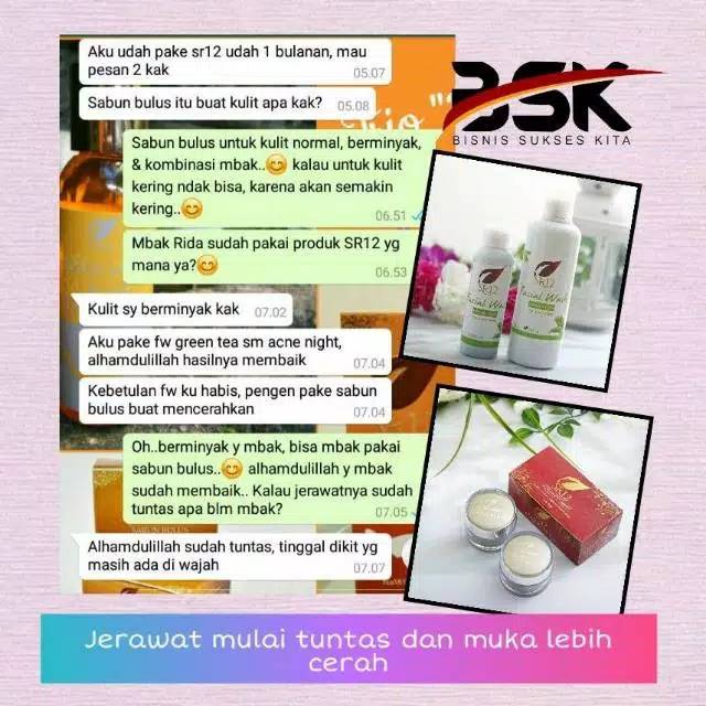 SR12 FACIAL WASH GREEN TEA 100ml Sabun Kulit Berminyak Oily Gel Sabun Atasi Jerawat BPOM Aman Halal