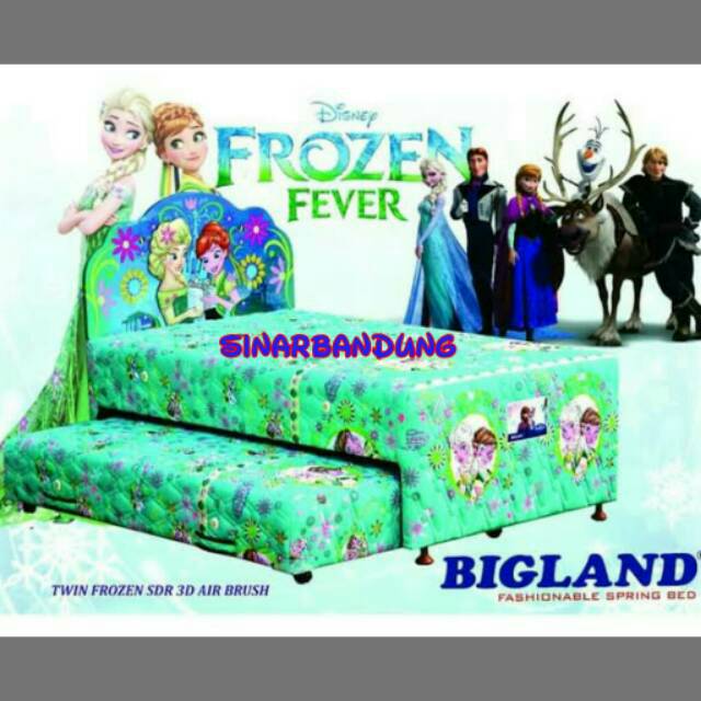 TWIN BED ANAK KASUR 2 IN 1 SPRINGBED ATAS BAWAH KARAKTER ANAK