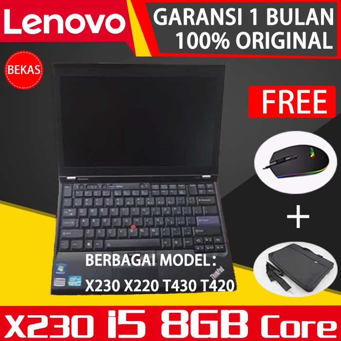Lenovo Thinkpad Corei5 X230 8GB/4GB X220 8GB/4GB T430 8GB/4GB T420 8GB/4GB Murah Jual Laptop Bekas