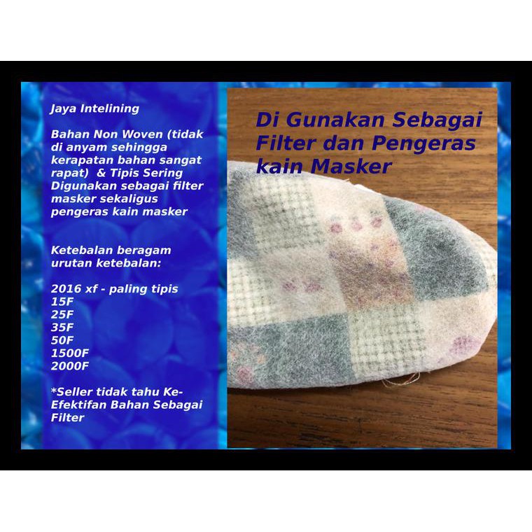 

MURAH Kain Keras Lem Interlining 1500F Tangerine Fislin Pislin Vislin GROSIR