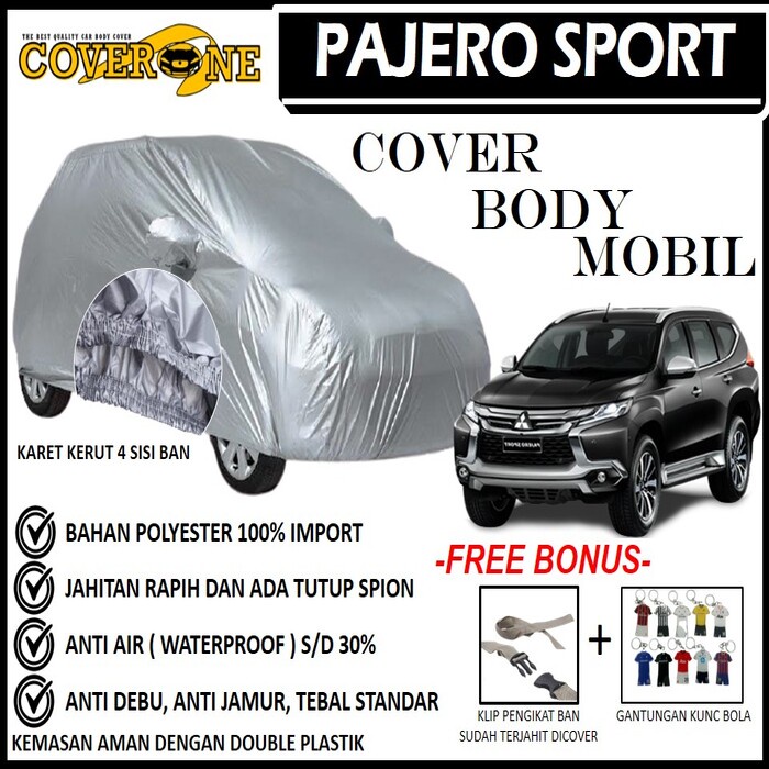 Selimut Sarung Body Cover Mobil Pajero Sport / Mantel Penutup Mobil Pajero Sport / Cover Mobil Outdoor Indoor / Selimut Mobil / Sarung Mobil / Cover Mobil Waterproof Anti Air Free Pengikat Ban