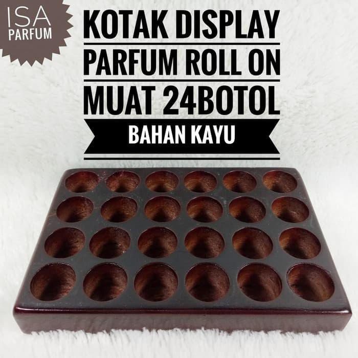 PROMO SPESIAL  parfum roll on non alkohol kotak display tempat parfum muat 24 botol  BARU