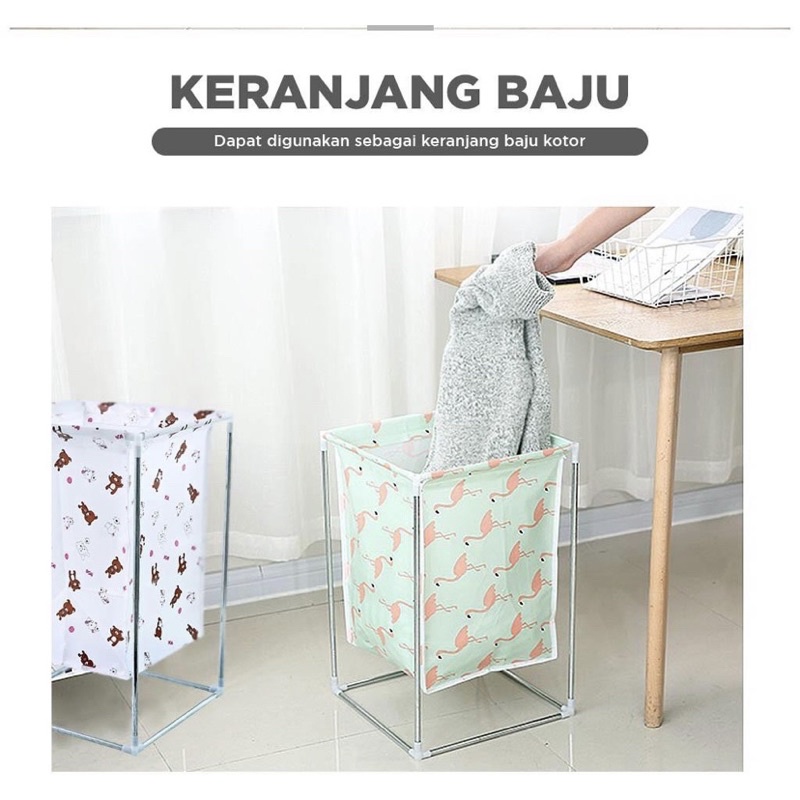 KERANJANG LAUNDRY / KERANJANG BAJU KOTOR LAUNDRY MODEL RAK BASKET MOTIF RAK1 MAKASSAR