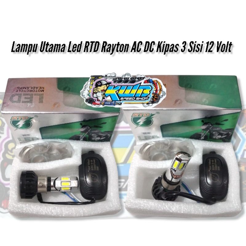 Lampu utama led rtd rayton ac dc 3 sisi 12 volt LAMPU LED RTD RAYTON 3 SISI 12 VOLT AC DC DIJAMIN TERANG BUAT MOTOR DAN MOBIL