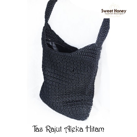 Sweet Honey ~ Tas Selempang Rajut Bali Aleka Size Besar L [Bisa COD Bayar di tempat]