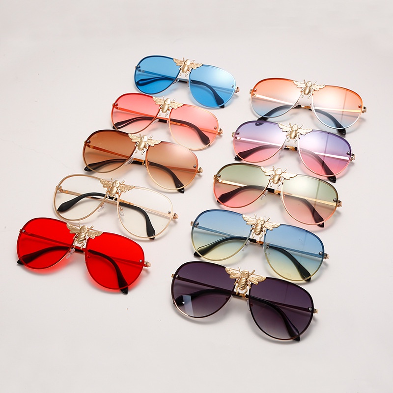 Kacamata Hitam Aviator Bahan Metal Gaya Retro Untuk Pria Dan Wanita