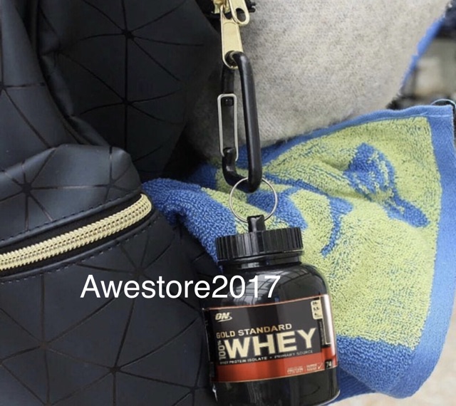 Whey Portable Container Wadah Protein Bcaa Creatine Keychain Wgs To Go Funnel Shaker Corong Botol Dymatize Iso 100