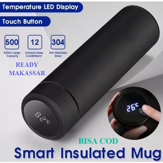 ADA INDIKATOR SUHU  LED TEMPERATURE DISPLAY SMART CUP TUMBLER / TERMOS VACUUM THERMOS VACUM TUMBLER 