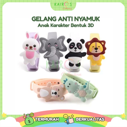 Gelang Anti Nyamuk Bentuk 3D - Jam Tangan Anak Karakter Kartun Lucu