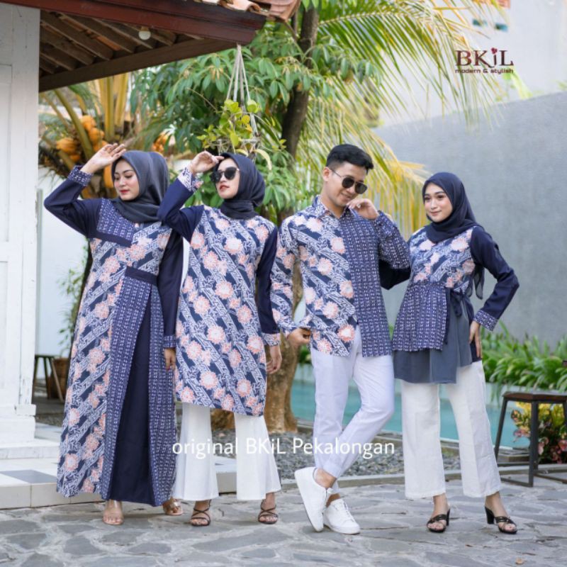 BATIK COUPLE KEKINIAN 2021/BAJU BATIK MODERN TERBARU/KEMEJA BATIK/BLOUSE BATIK WANITA/GAMIS BATIK