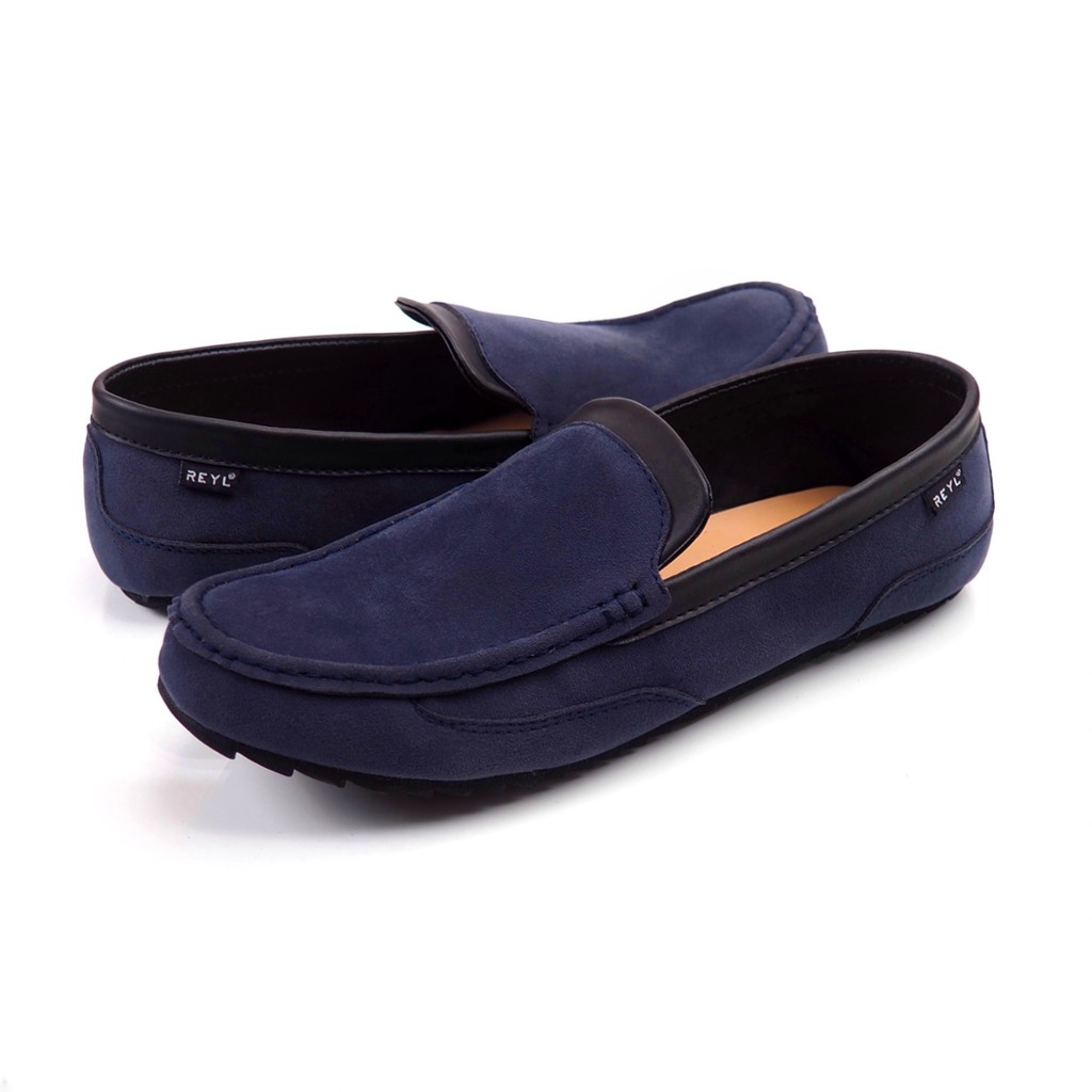 POP NAVY |FORIND x Reyl| Sepatu Suede Jalan Vintage Klasik Casual Pria Boat Ori Original Footwear