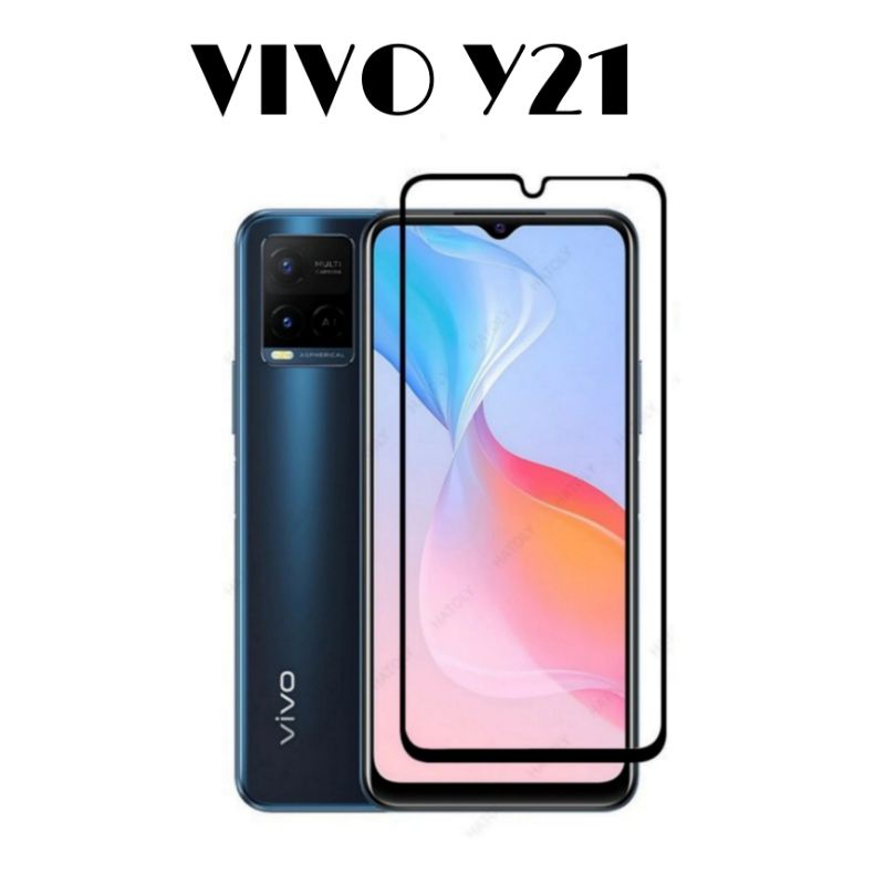 PROMO 2IN1 Tempered Glass vivo Y15s Y21 Y21s y33s Anti Gores Kaca Full Layar Bonus Pelindung Kamera