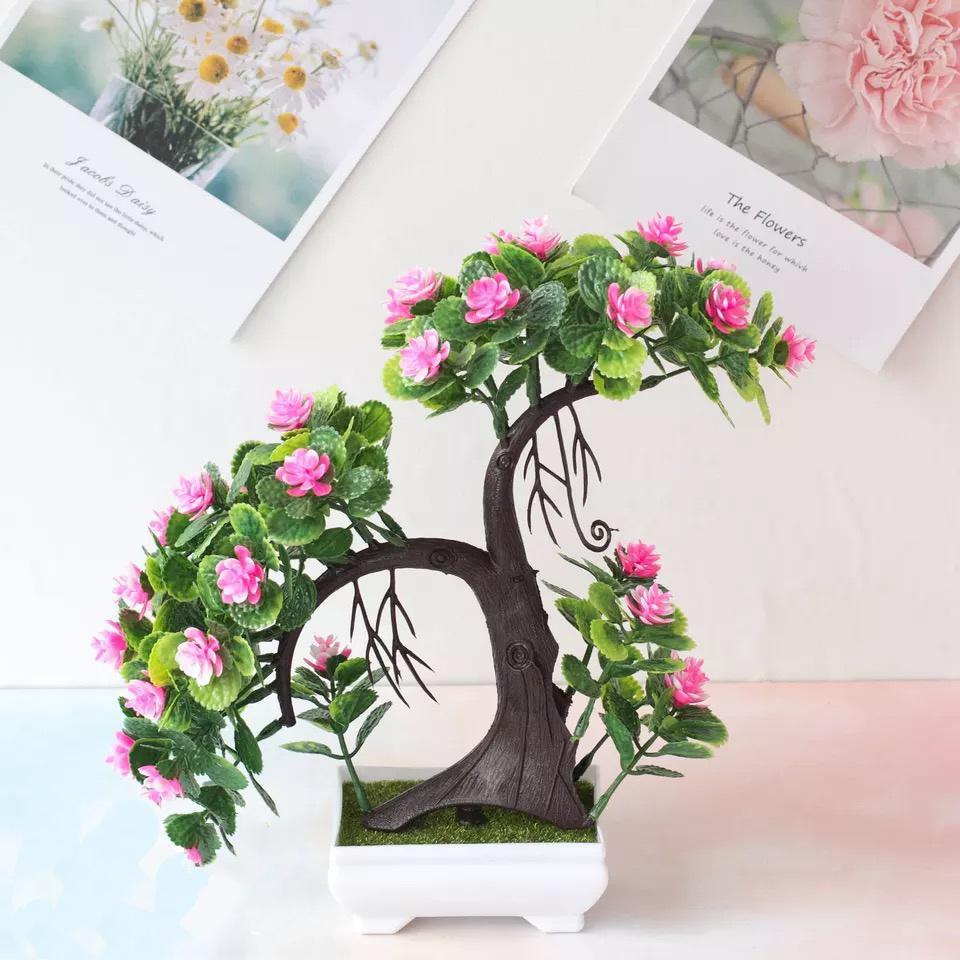 AM578 Bunga plastik / pajangan bunga Artificial / motif Rose  Vas Petak-5