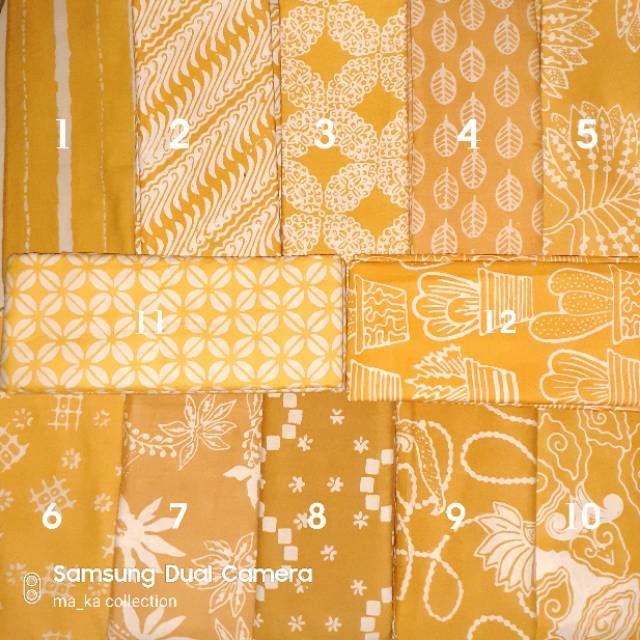 Batik Cap Garutan Warna Kuning