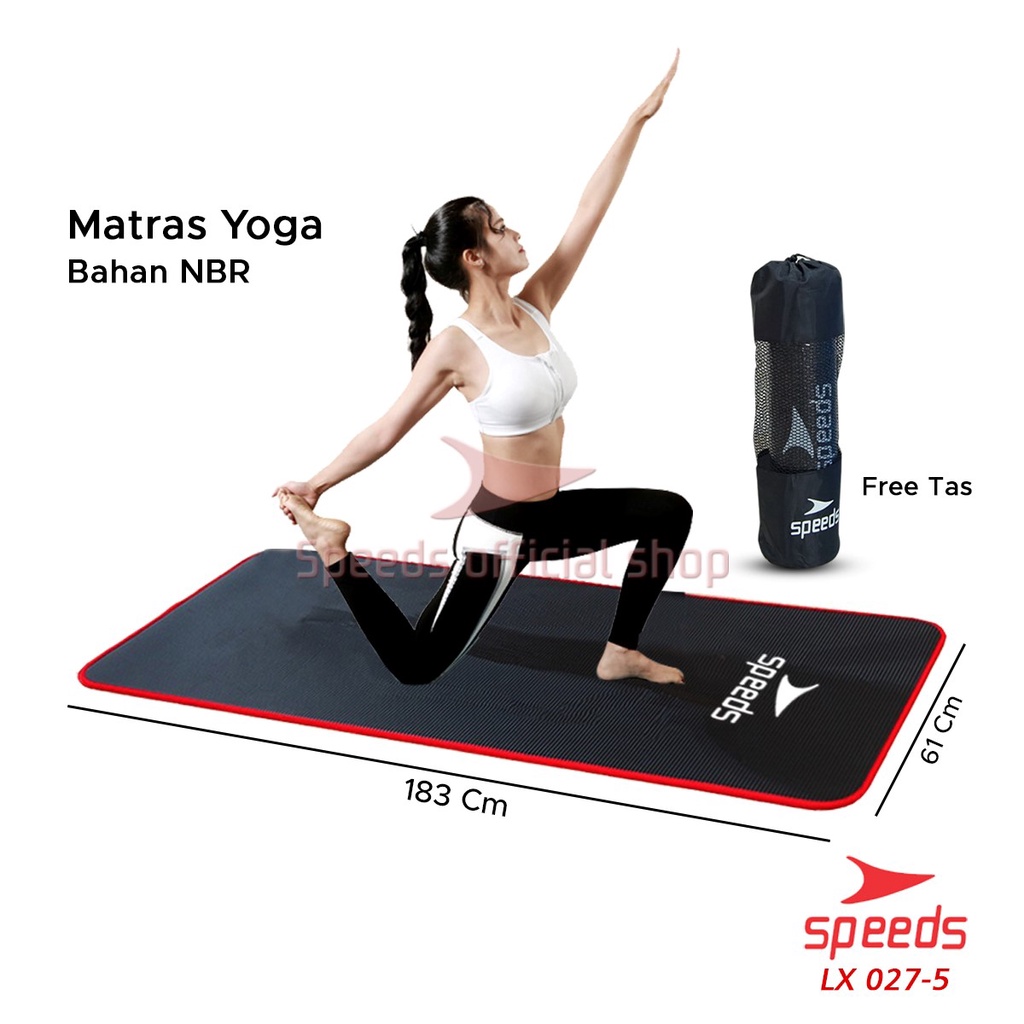 SPEEDS Matras Yoga NBR Tebal 10mm Premium Alas Olahraga Yoga Karpet Mat Spons Gym 027-5