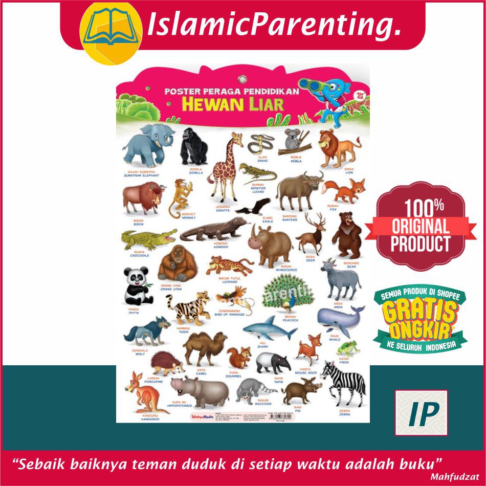 POSTER PERAGA PENDIDIKAN HEWAN LIAR