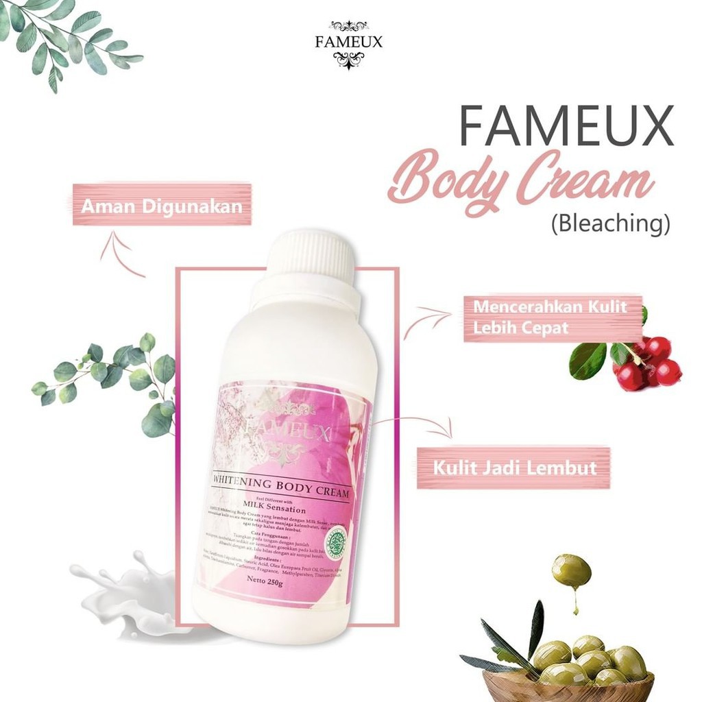 FAMEUX WHITENING BODY CREAM BLEACHING -