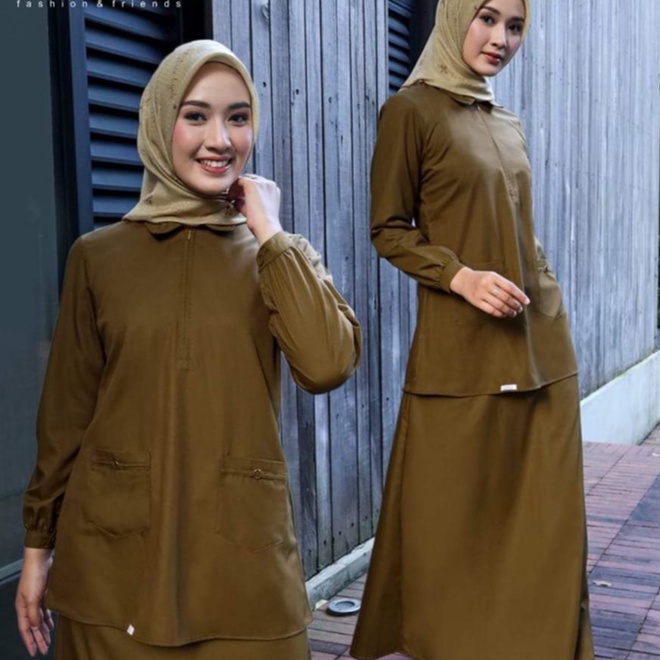 Gamis Cewek Ayumi Uniform 12 Bronze Brown Best Seller