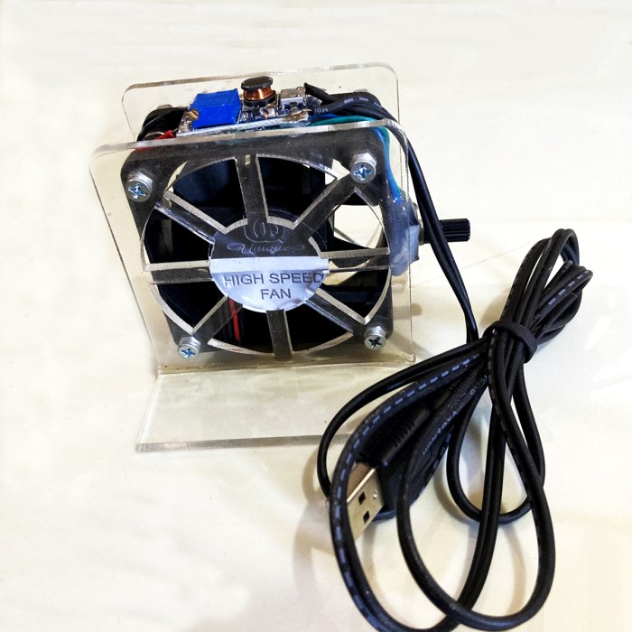 Turbo Fan Portable Usb 5v 7.000 RPM / Kipas Stand Acrylic High Speed