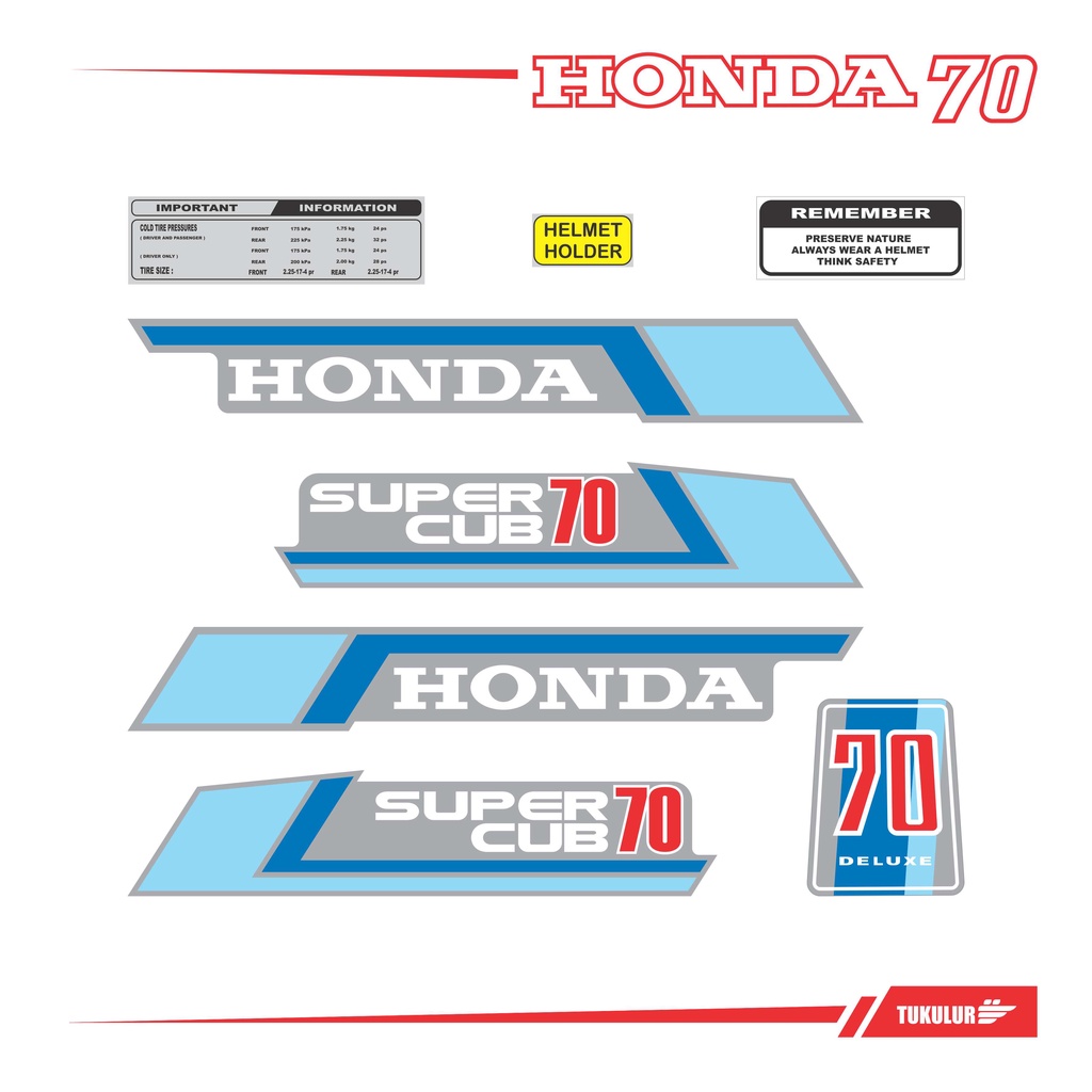 STIKER HONDA C70 SUPERCUB 70 JAPAN