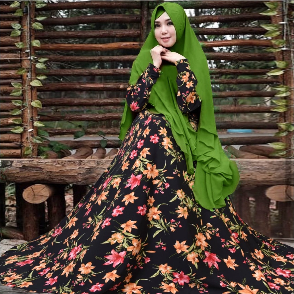 Gamis murah cassandra / Syari monalisa premium set hijab / Fashion wanita muslimah