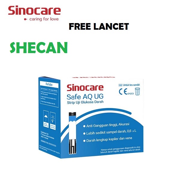 Sinocare Safe AQ UG Strip Gula Darah (50 Strip)