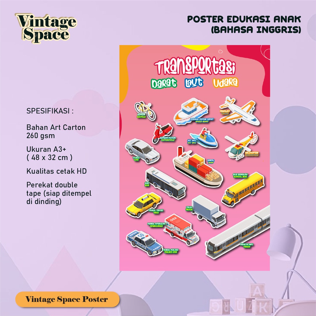 

Poster edukasi anak bahasa inggris/poster edukasi/poster belajar 2